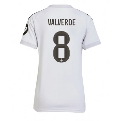Ženski Nogometni dresi Real Madrid Federico Valverde #8 Domači 2025-26 Kratek Rokav Ženski Nogometni dresi Real Madrid Federico Valverde #8 Domači 2025-26 Kratek Rokav